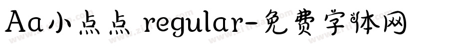 Aa小点点 regular字体转换